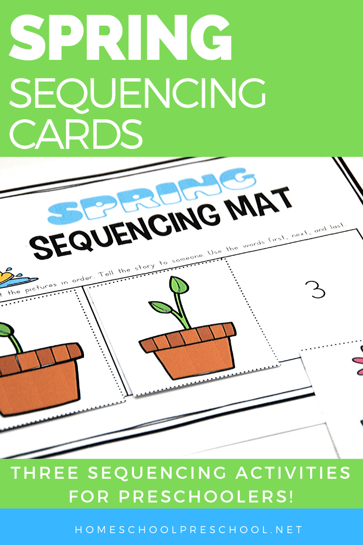 Don't miss these spring sequence cards that include puzzles, a sequencing mat, and storytelling page for 3 step sequencing cards.