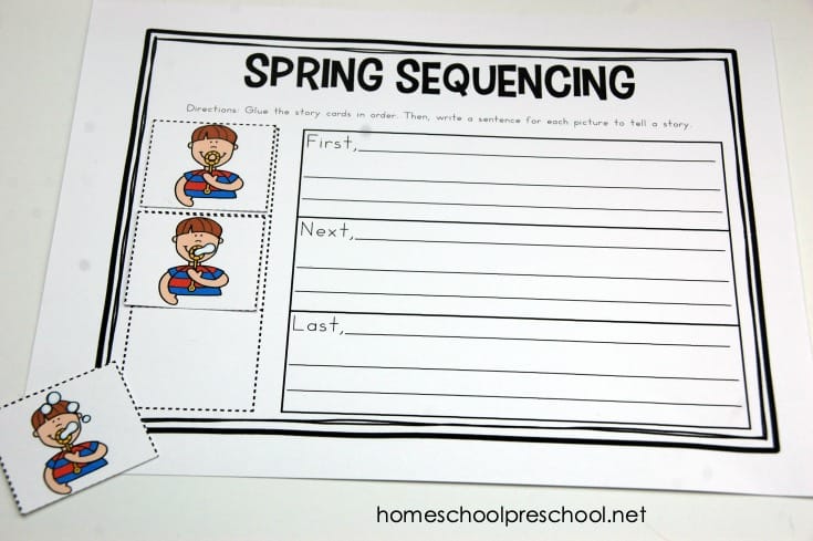 Don't miss these spring sequence cards that include puzzles, a sequencing mat, and story telling page for 3 step sequencing cards.