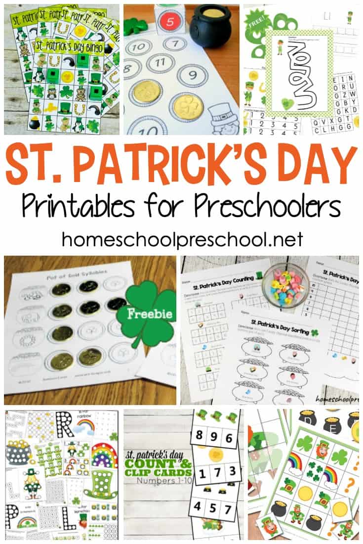 These St Patricks Day printables are sure to keep your preschoolers engaged in learning basic math and literacy skills throughout the holiday season.