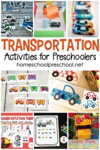 Transportation Activities for Preschoolers