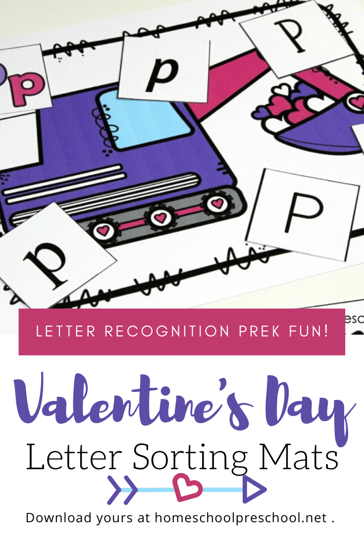 Valentine Letter Sorting Mats