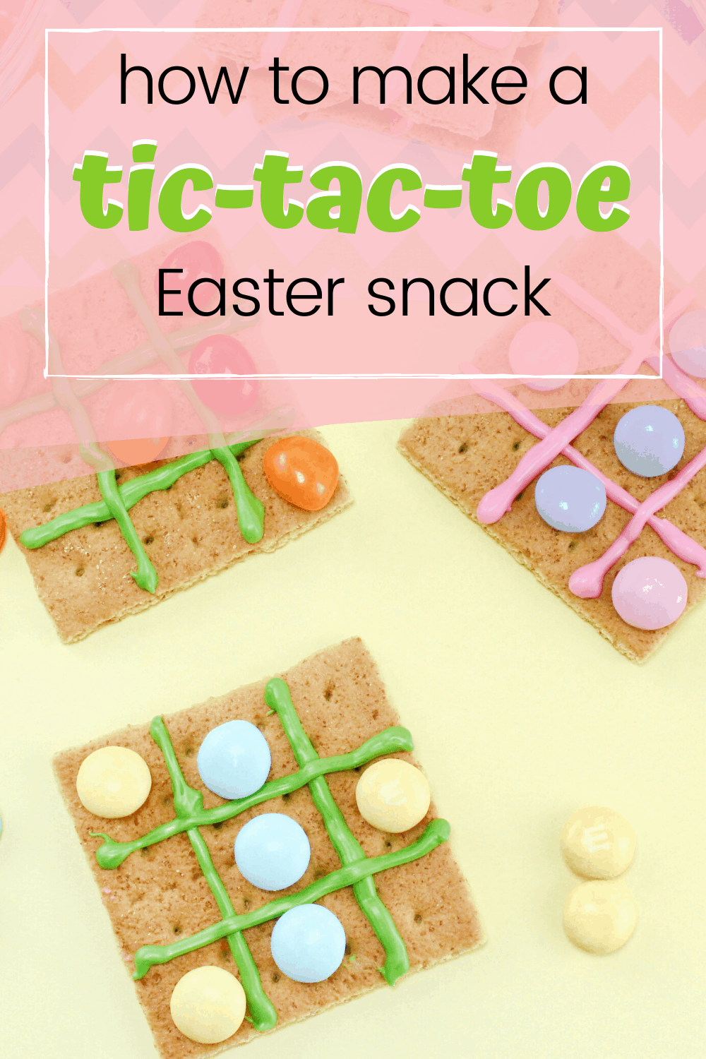 You will be the coolest mom in your playgroup when you bring this fun graham cracker tic tac toe Easter snack to your next playdate!