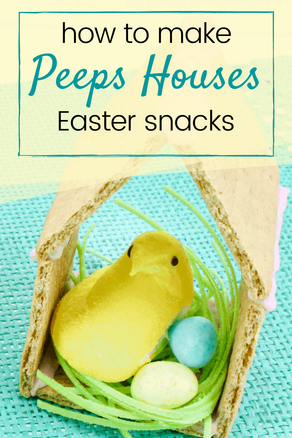 This adorable Peeps preschool Easter snack is so easy to make! Kids will love helping you assemble (and eat) this sweet treat.