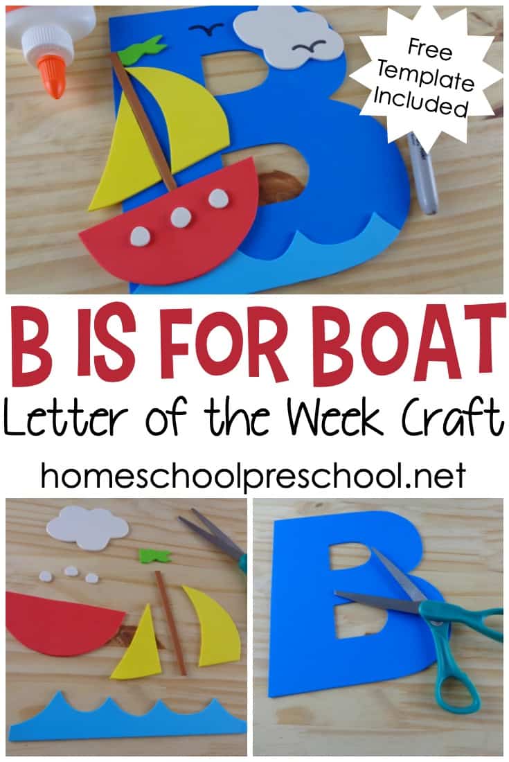 This preschool boat craft is perfect for your upcoming letter of the week lessons. You can also add it to your transportation and ocean units.
