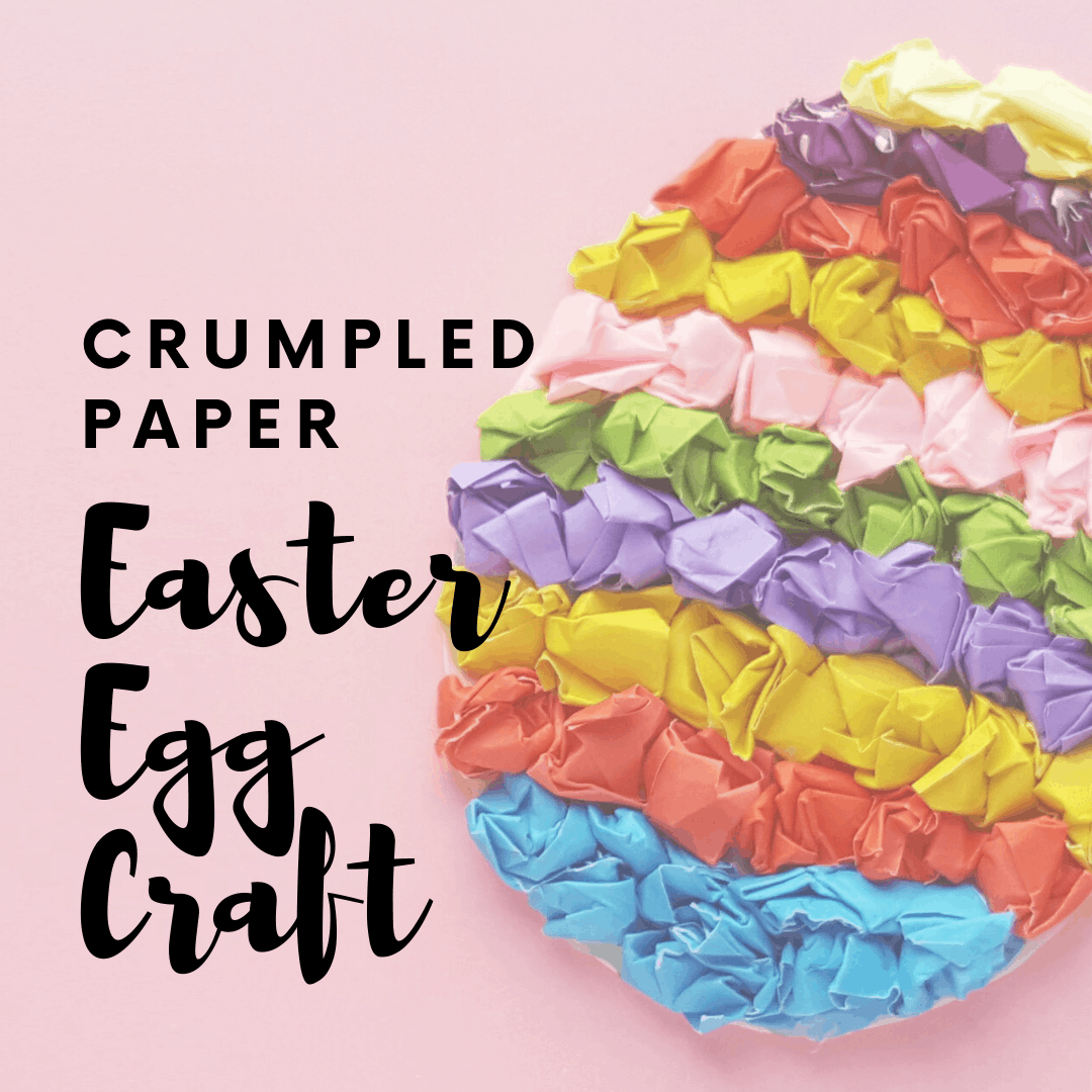 These textured tissue paper Easter eggs are adorable!  This easy preschool Easter craft uses just a few craft supplies that you've already got on hand.