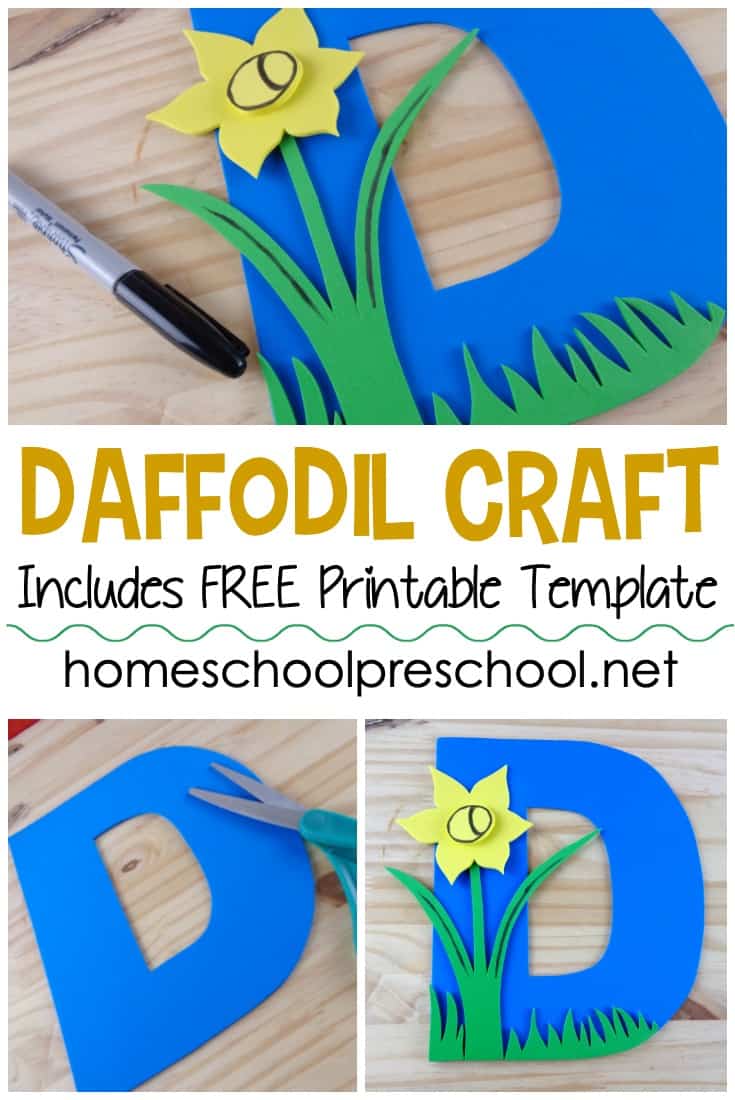 D is for Daffodil Preschool Flower Craft