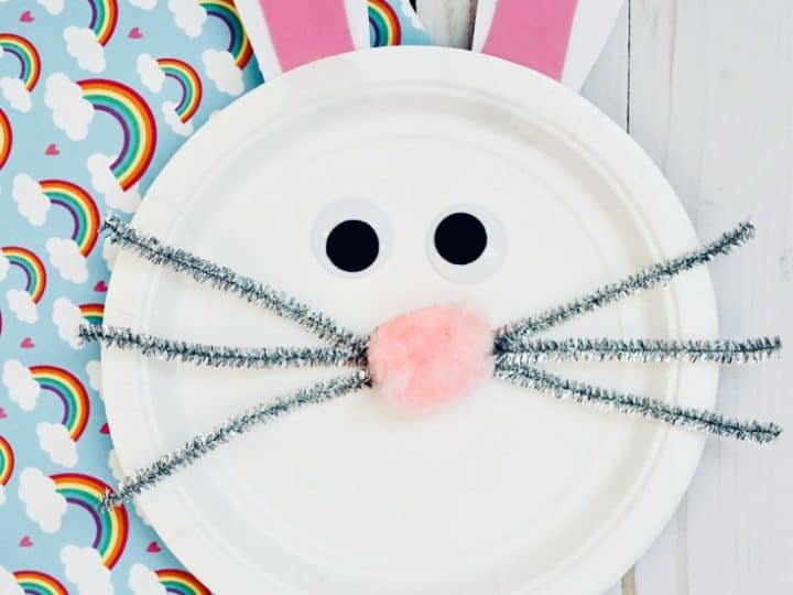 This bunny paper plate craft is perfect for your upcoming spring and Easter plans! It simple enough for even your youngest crafters to make.