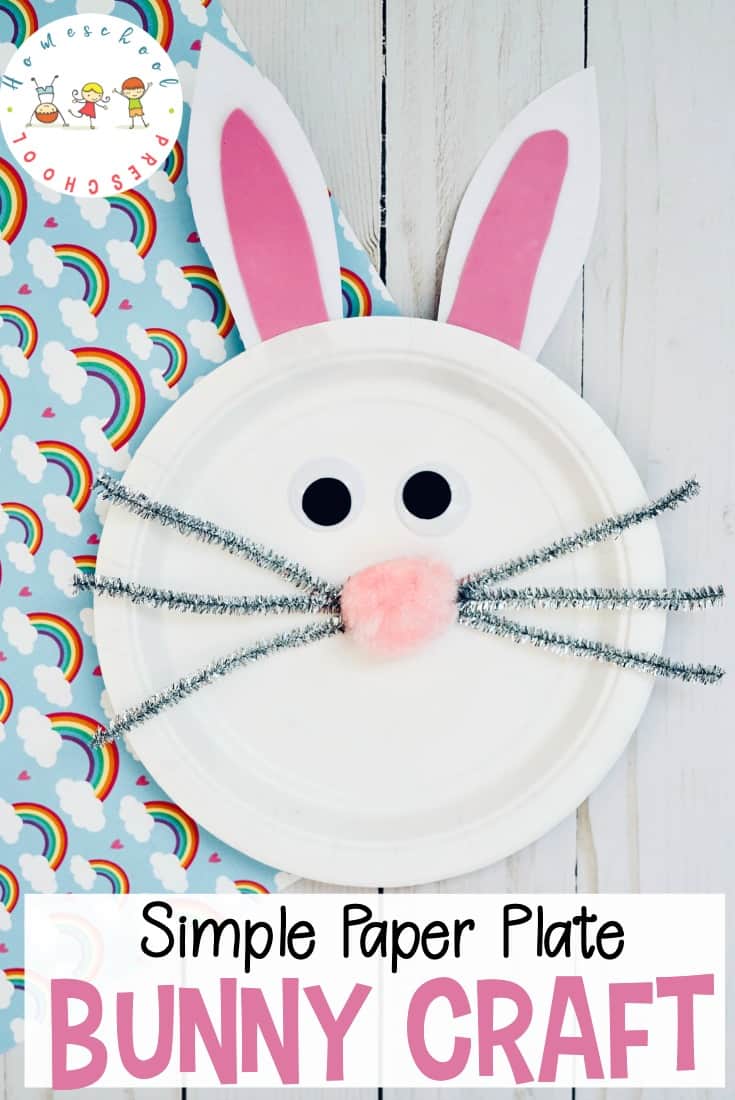 This bunny paper plate craft is perfect for your upcoming spring and Easter plans! It simple enough for even your youngest crafters to make.