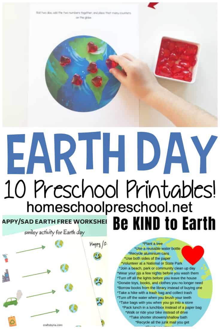 These Earth Day worksheets for preschoolers will help your preschoolers learn more about the planet Earth and how best to take care of it. 
