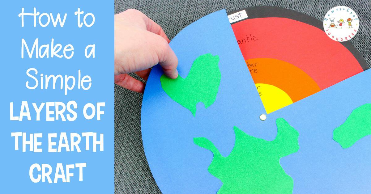 Explore the inside of the earth with this easy layers of the Earth preschool craft! It's perfect for Earth Day and your Earth science activities.