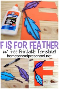 Preschool Letter F Feather Craft