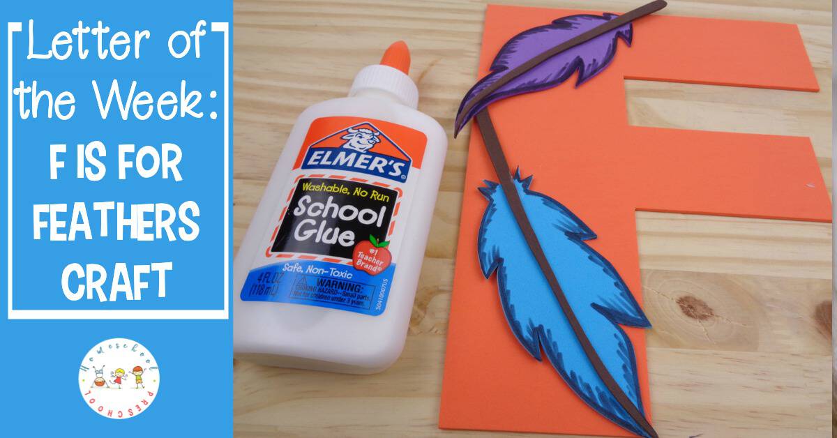 This Letter F Feather Craft works great within your bird unit and in your Letter F (Letter of the Week) preschool activities!