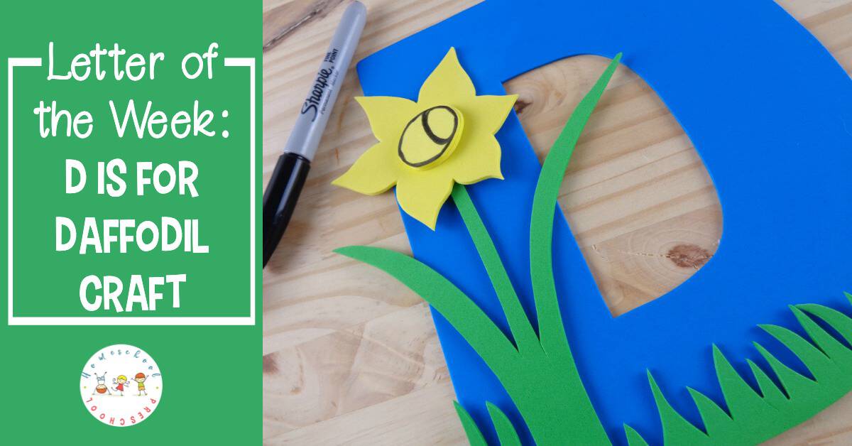 preschool-flower-craft-daffodil D is for Daffodil Preschool Flower Craft