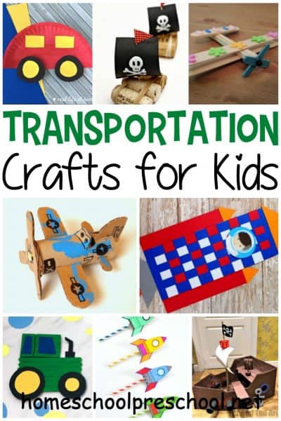 Your little crafters are going to love these preschool transportation crafts! They'll find cars, planes, trains, rockets, and more.