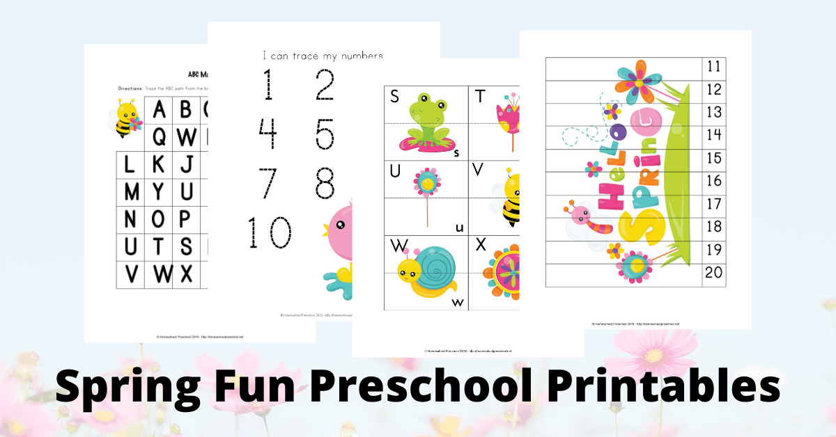 Free Spring Printables For Preschool And Kindergarten