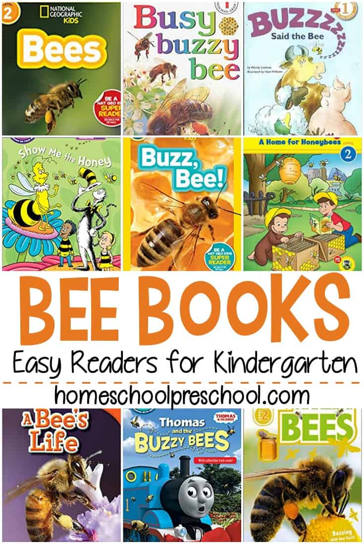 Check out this list of easy reader bee books for kindergarten! Short sentences and large print help kids practice reading with their favorite bee stories!