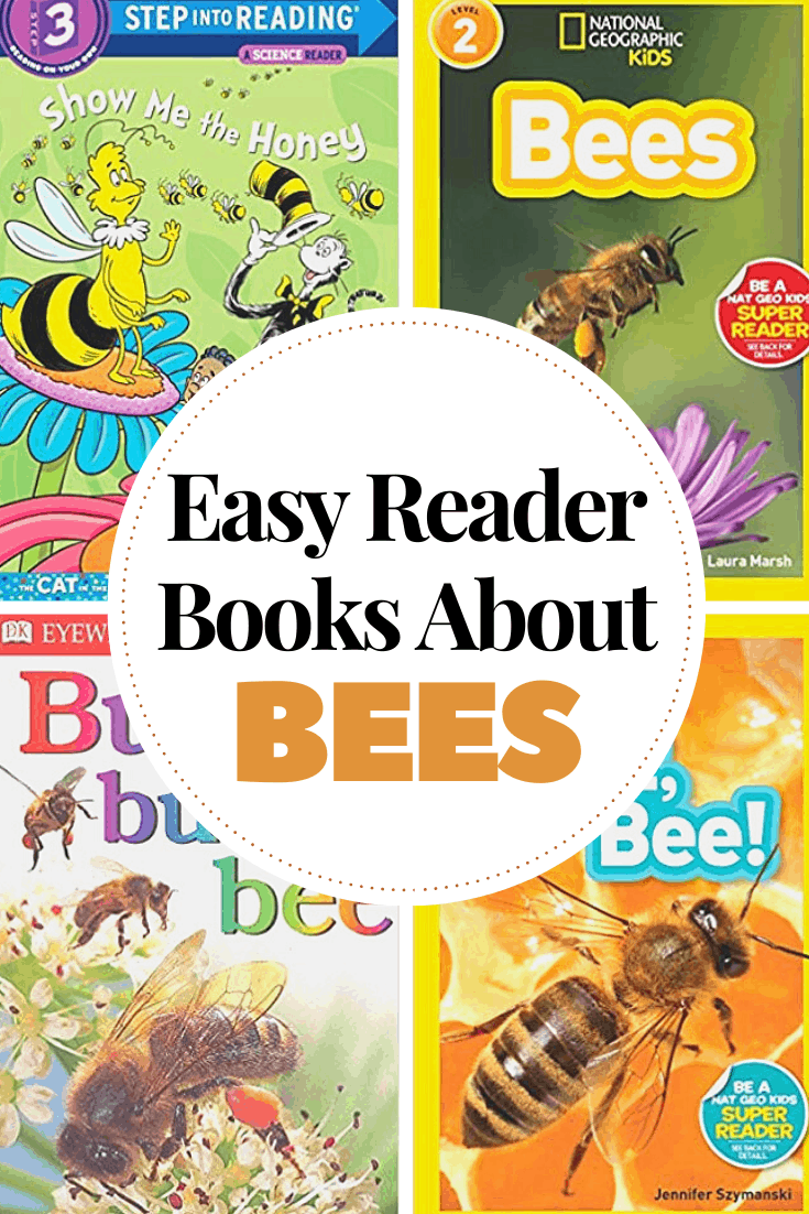 Check out this list of easy reader bee books for kindergarten! Short sentences and large print help kids practice reading with their favorite bee stories!