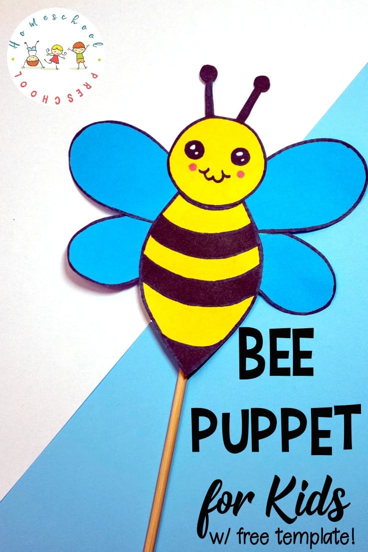 This printable bee craft for preschoolers is so cute! It is super simple to make, and it's sure to inspire hours of imaginative play.