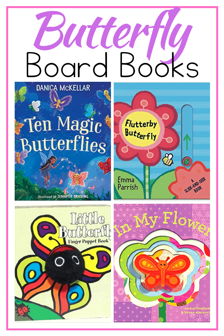 Butterfly books for toddlers! Board books that toddlers can hold and manipulate as they learn about caterpillars and butterflies!
