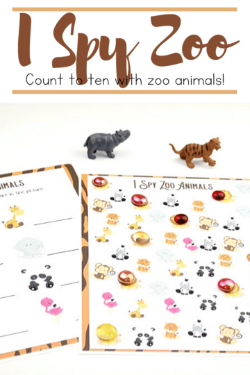 Free Printable I Spy Zoo Animals Counting Game for Kids