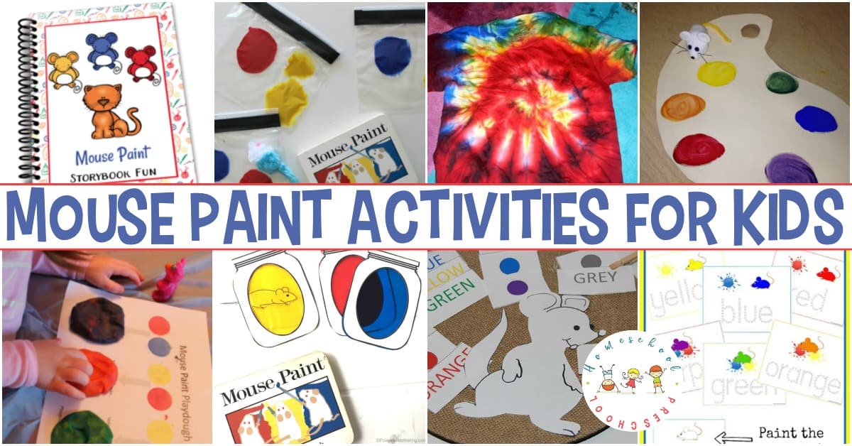 These Mouse Paint activities for kids are a great way to bring Ellen Stoll Walsh's book to life for your little ones. Crafts, printables, and more!