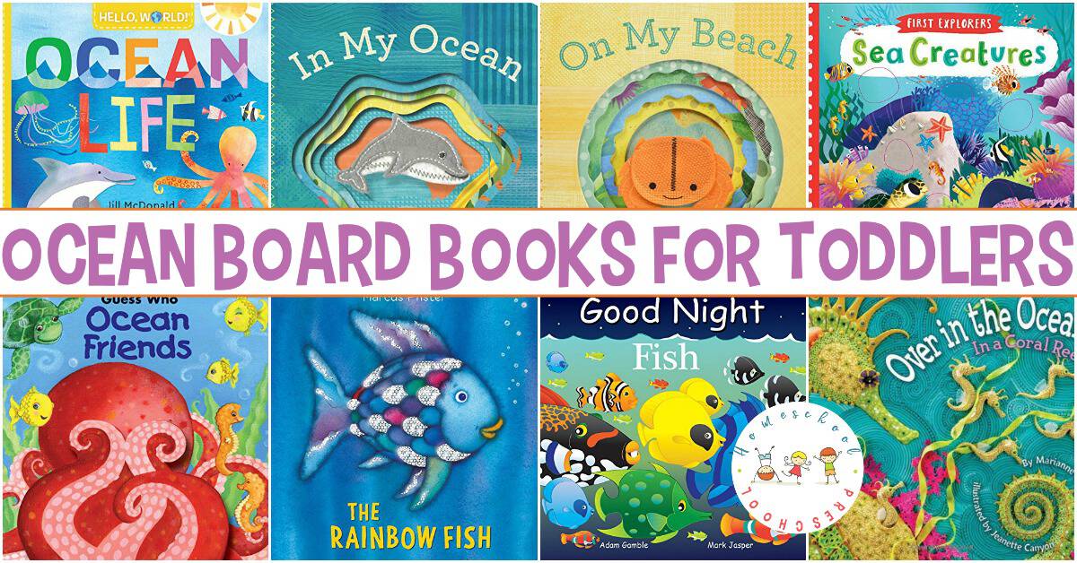 Fill your book basket with ocean books for toddlers. These board books will help you introduce your little ones to the ocean and the animals that live in it.
