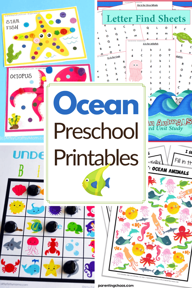This amazing collection of preschool ocean theme printables is perfect for your summer activities. Kids can learn more about oceans and ocean animals.