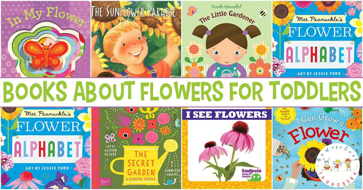 Books about flowers for toddlers! A wonderful collection of flower-themed board books to read to your toddlers this spring and summer. 