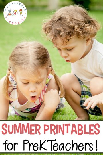 Free Summer Printables for Preschoolers - Homeschool Preschool