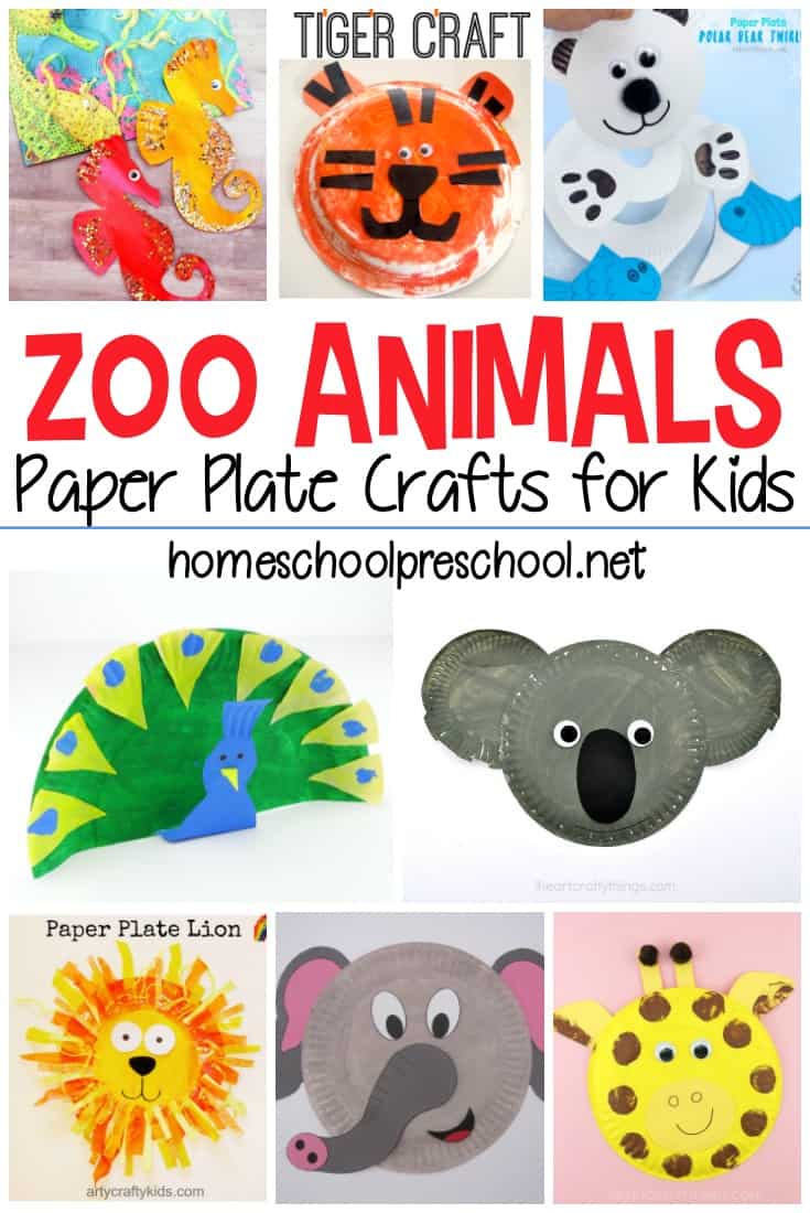 Zoo Animal Paper Plate Crafts for Kids