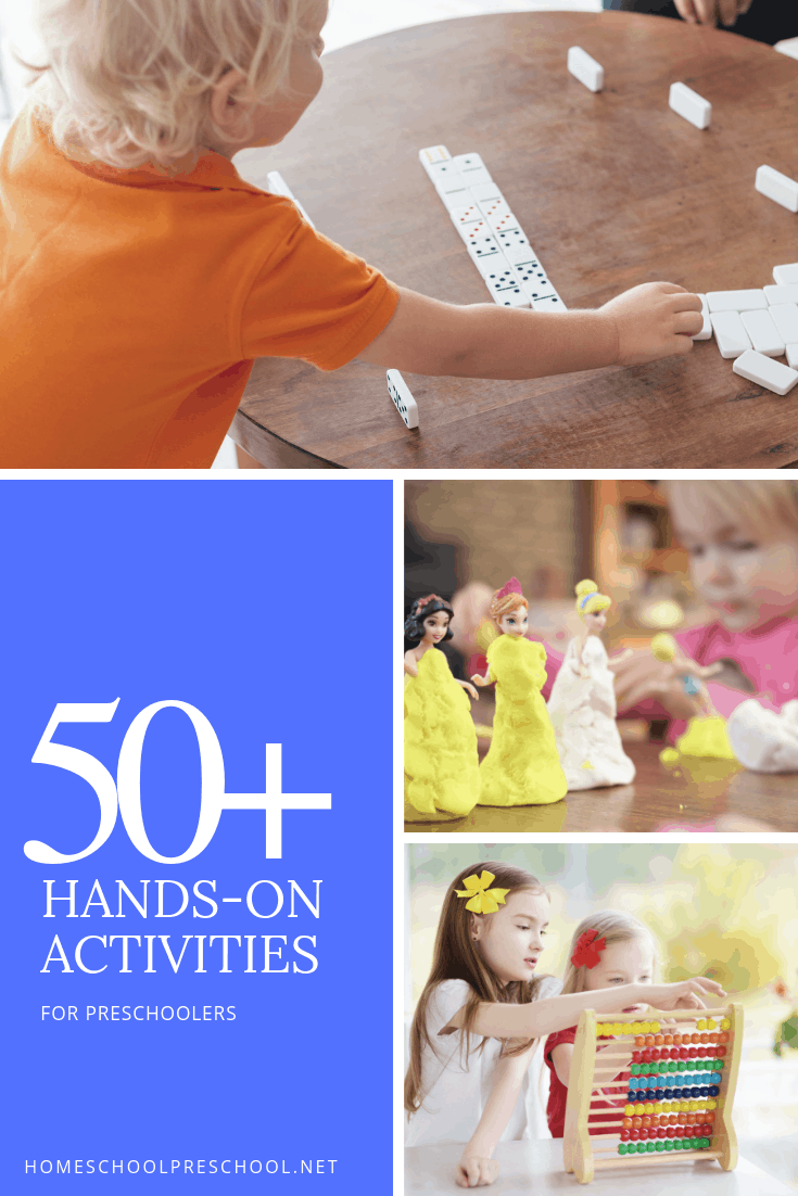 Learning is more fun when it's hands-on. Ditch the worksheets and engage your young learners with this collection of over 100 hands on preschool activities!