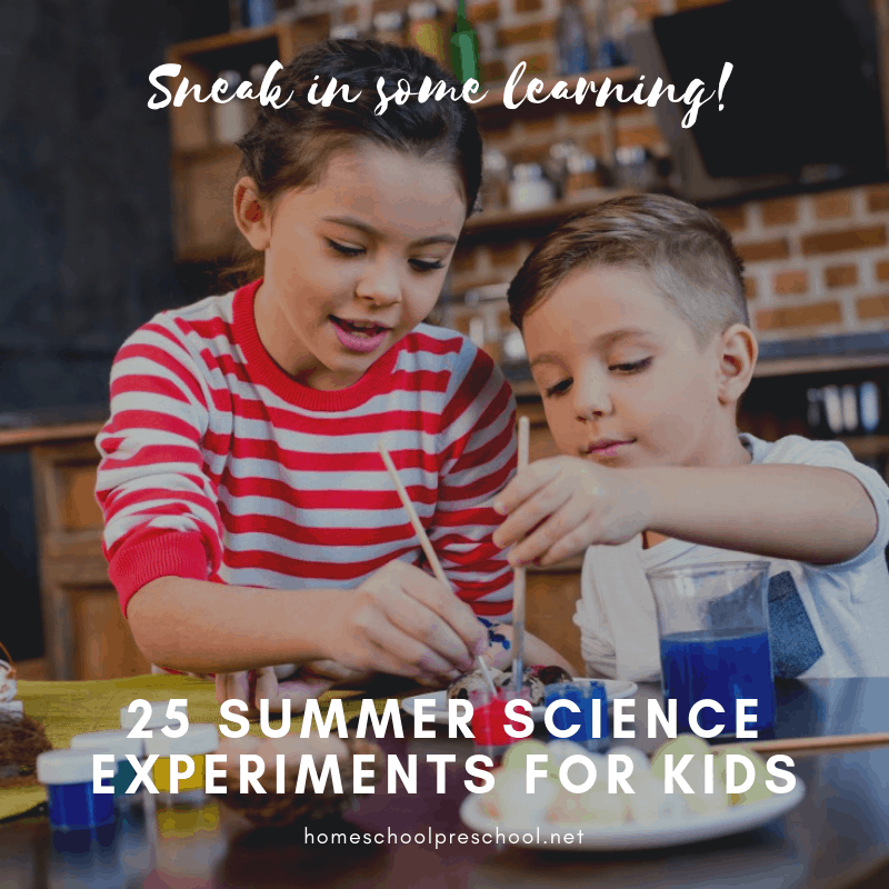 Sneak in some learning over the next few months with some summer science experiments! There are enough ideas here to try something new every day!