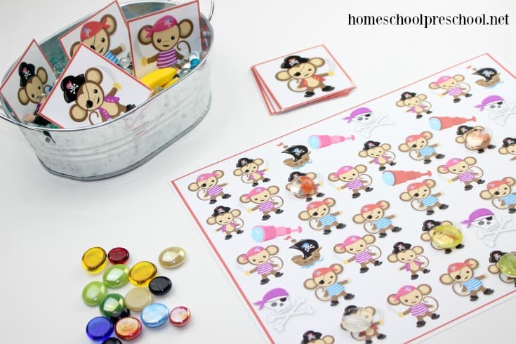 Teach visual discrimination and practice counting with this super fun, low-prep I Spy Pirate Monkey Activity for preschool kiddos!