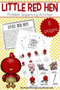 Free Printable Little Red Hen Sequencing Cards