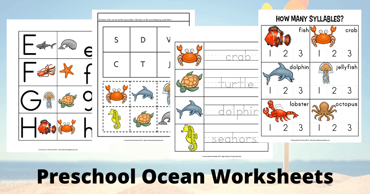 Free Printable Preschool Ocean Worksheets