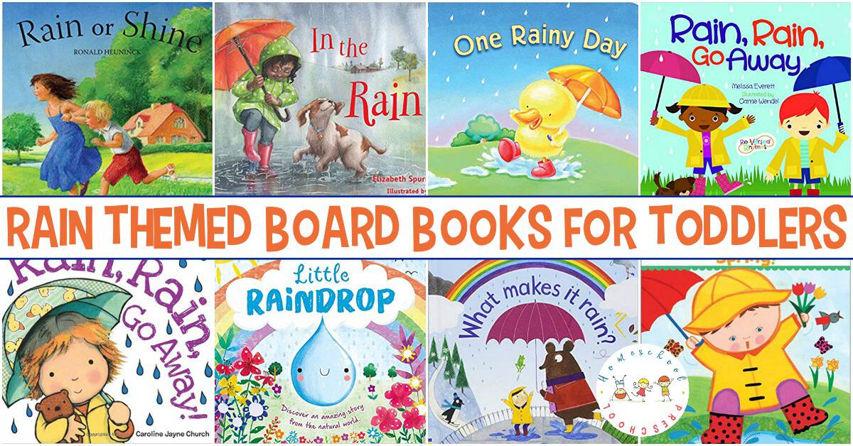 Show toddlers how much fun a rainy day can be with these books about rain for toddlers. This collection of board books is perfect for little ones!