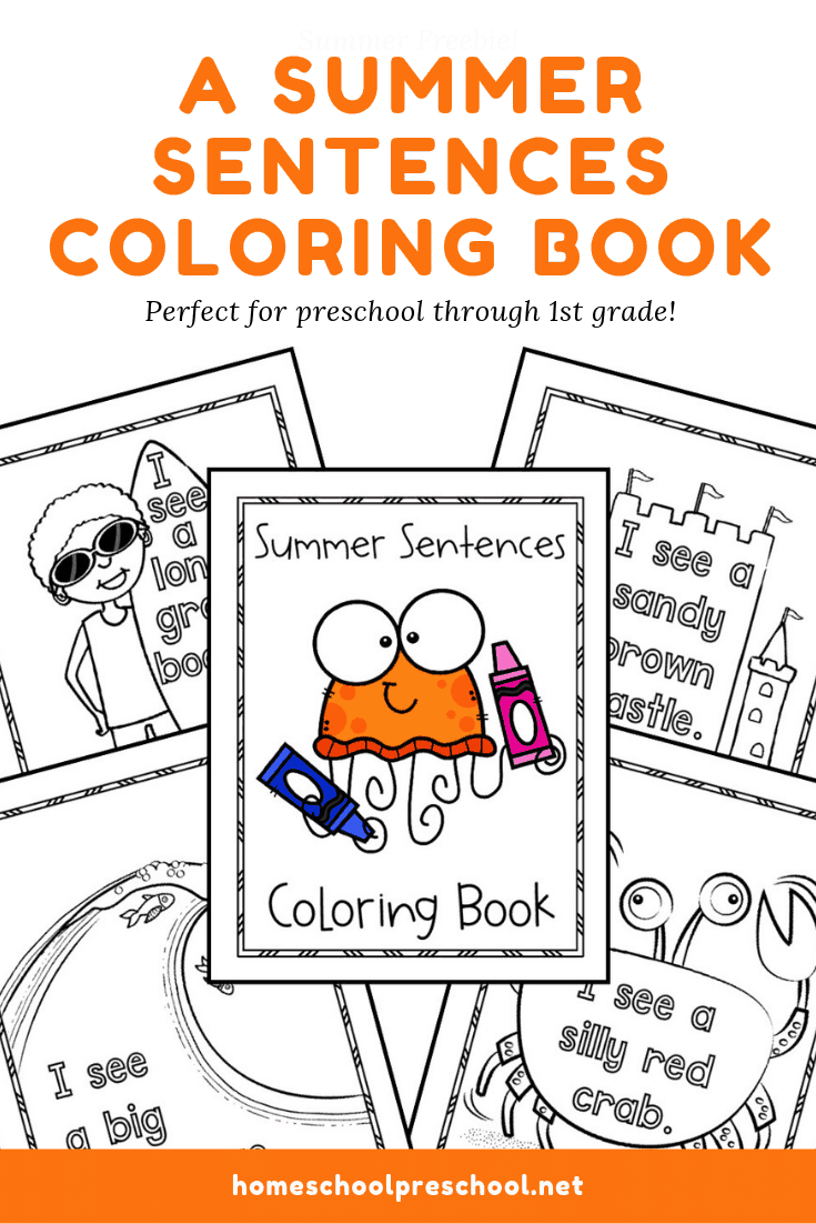 Free printable summer coloring pages! Keep kids occupied this summer with this fun summer coloring book that you can print from home!