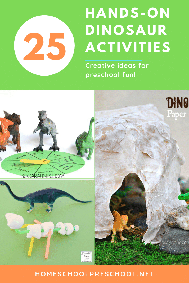 Don't miss these hands-on dinosaur learning activities. They are perfect for toddlers, preschoolers, and kindergarten dinosaur fans!