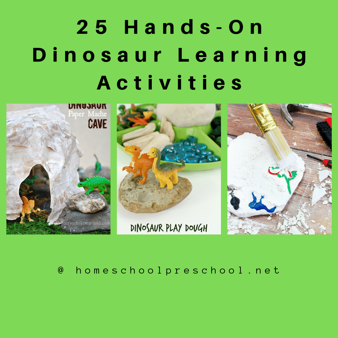 Don't miss these hands-on dinosaur learning activities. They are perfect for toddlers, preschoolers, and kindergarten dinosaur fans!