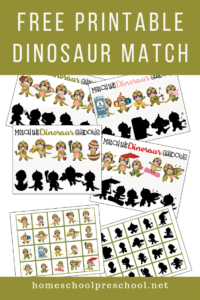 Dinosaur Matching Game Printable