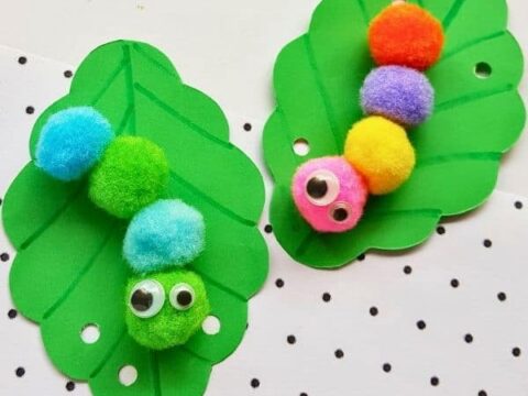 Image for Pom Pom Caterpillar Preschool Craft