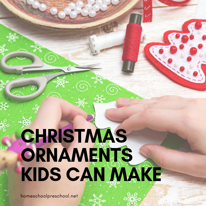 Kids love making ornaments to give to loved ones and to hang on the Christmas tree. These Christmas ornament crafts for kids are a great place to start!