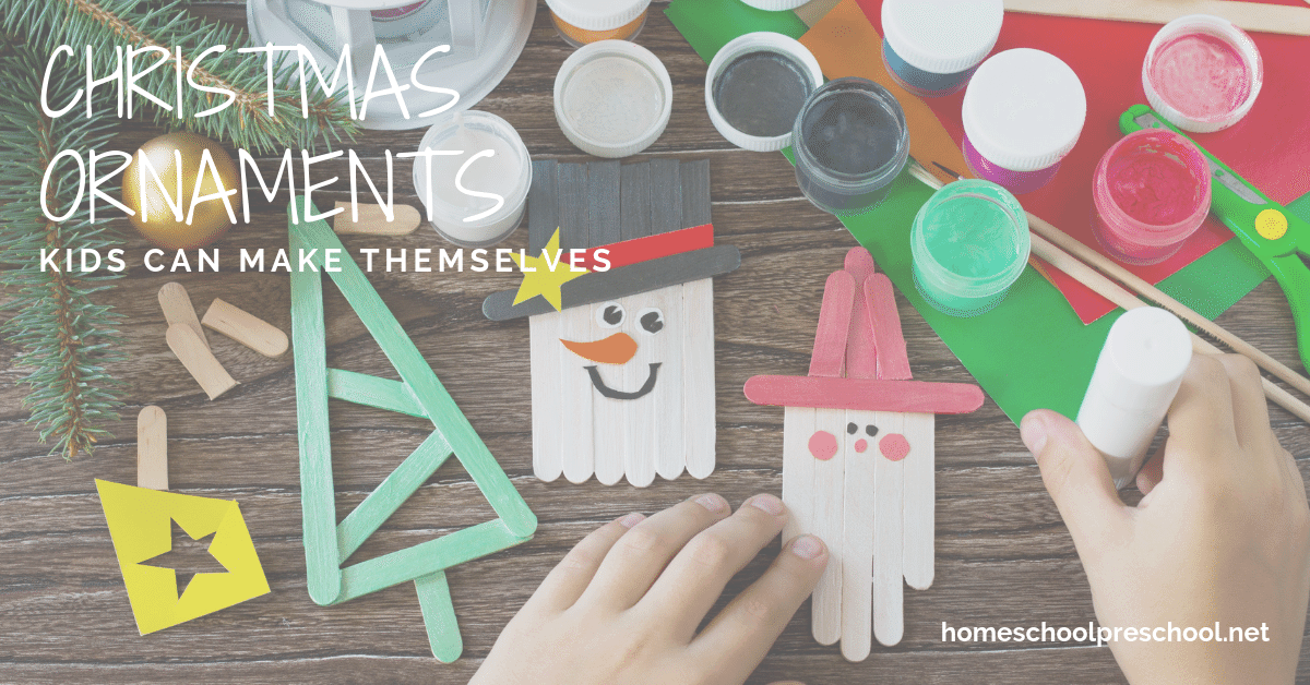 Kids love making ornaments to give to loved ones and to hang on the Christmas tree. These Christmas ornament crafts for kids are a great place to start!