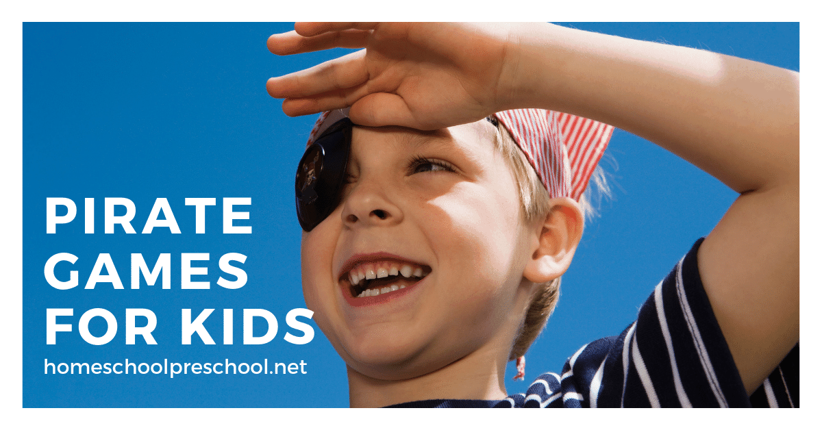 These pirate games for preschoolers are perfect for home and school. Add them to your upcoming pirate theme, or play them at a pirate birthday party!