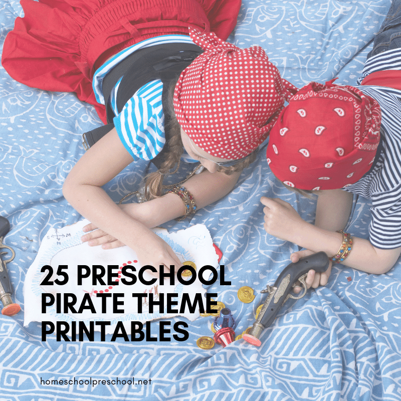 You don't want to miss these preschool pirate theme printables! They're perfect for your Letter P or pirate themed preschool activities.