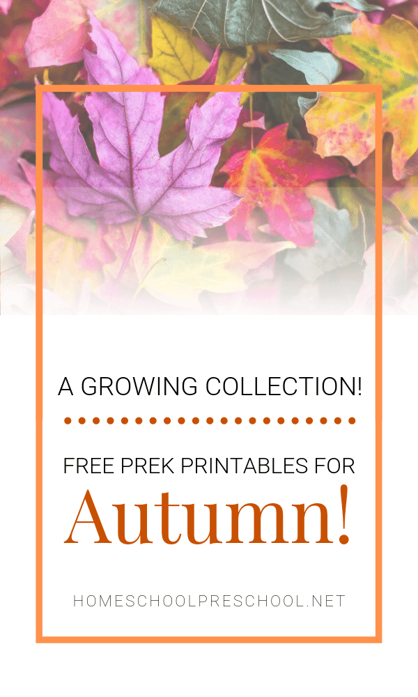 Free Autumn Printables for Preschool