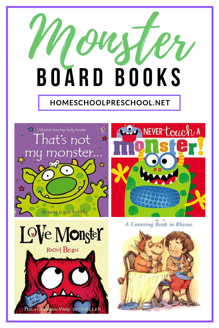 This October, as we head into the Halloween season, fill your book basket with monster books for toddlers. These board books are perfect for little hands.