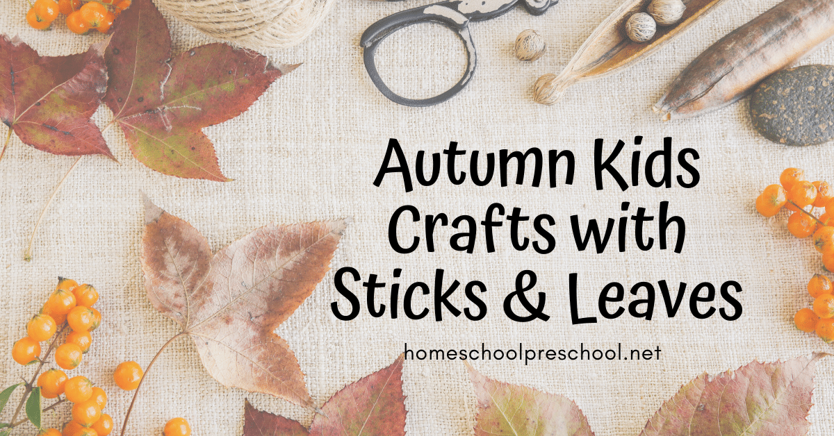 As you head out on your fall nature walk, gather some supplies to make a few of these crafts with leaves and sticks. Crafting with nature is so much fun!
