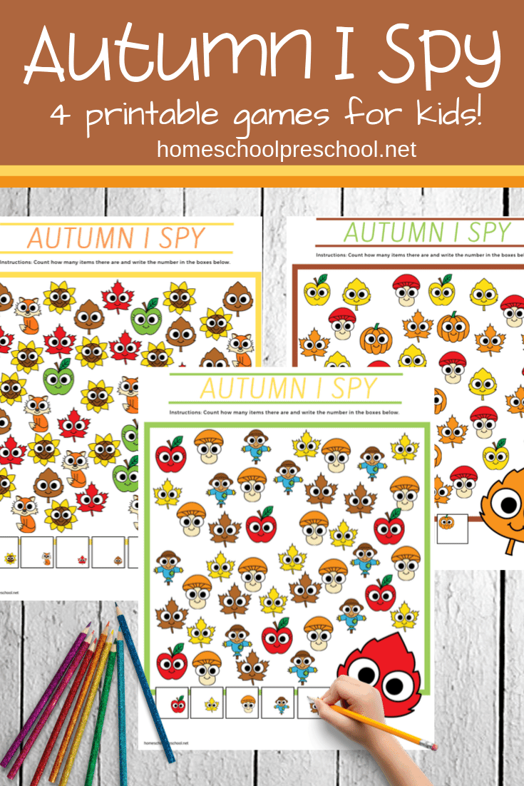 Autumn I Spy Preschool Game