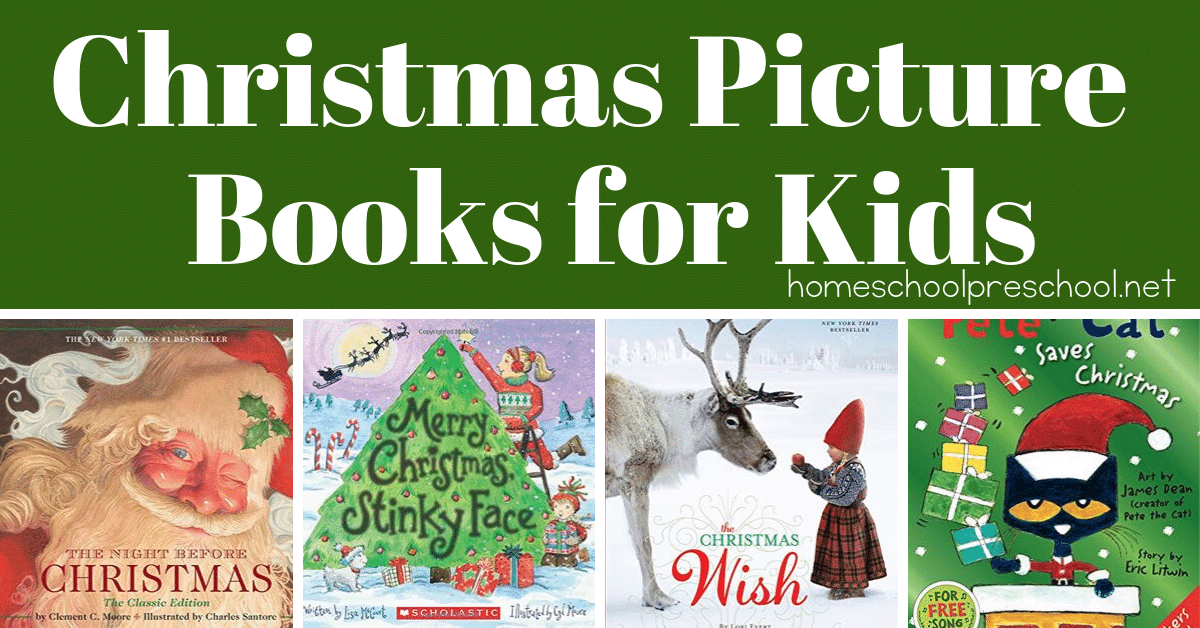 This December, fill your shelves with an amazing collection of Christmas books for preschoolers. These picture books are a great place to start!